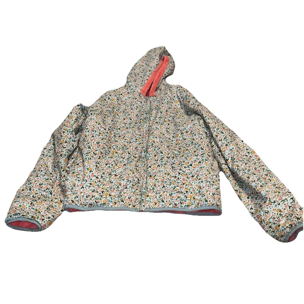 Hanna Andersson SIZE 160 14-16 Paisley Multi  Blue Pink Yellow Lined Jacket Coat